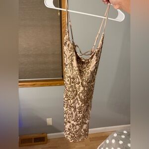 Windsor Gold and Cream Embellished Dress